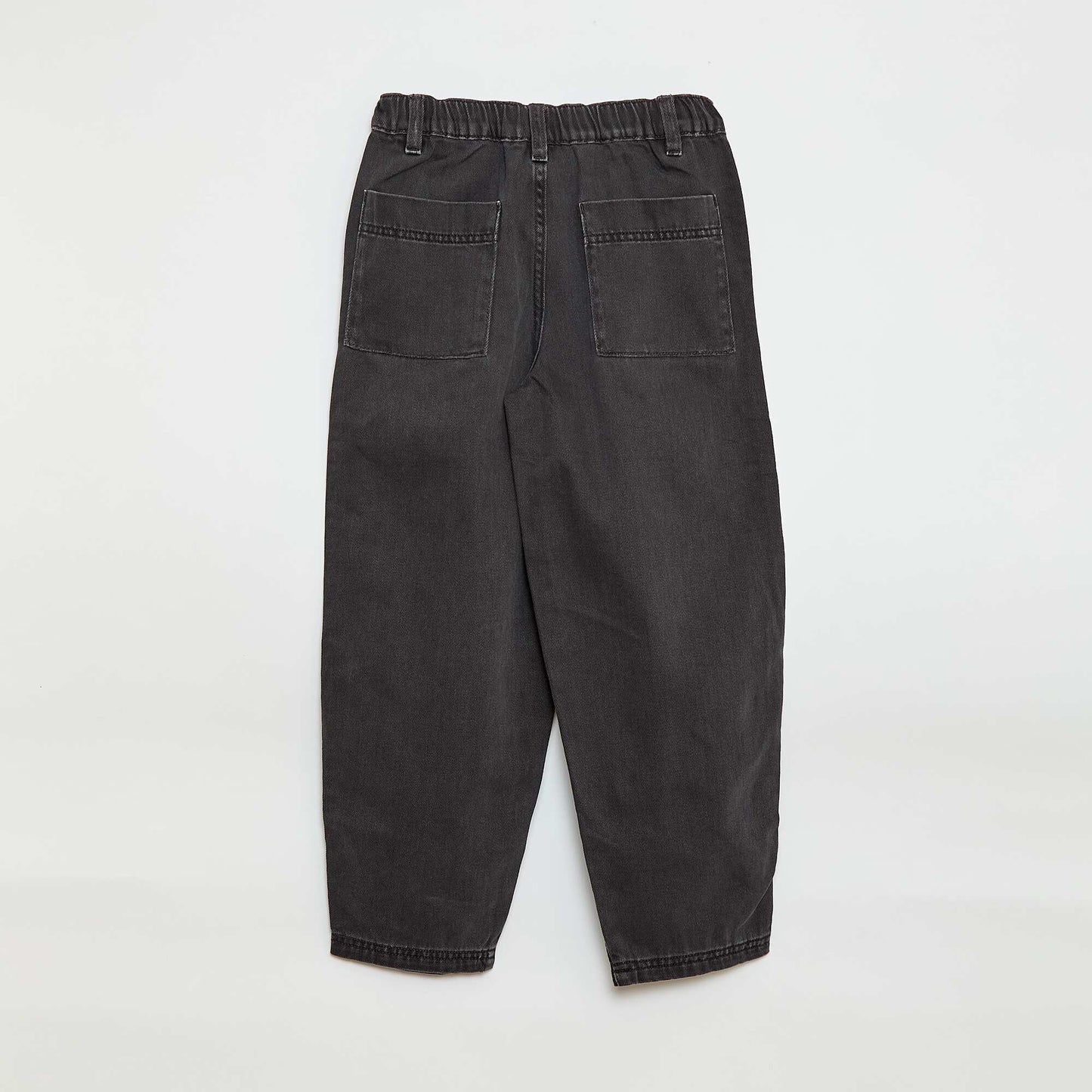 Pantalón jean / jean corte globo ancho NEGRO