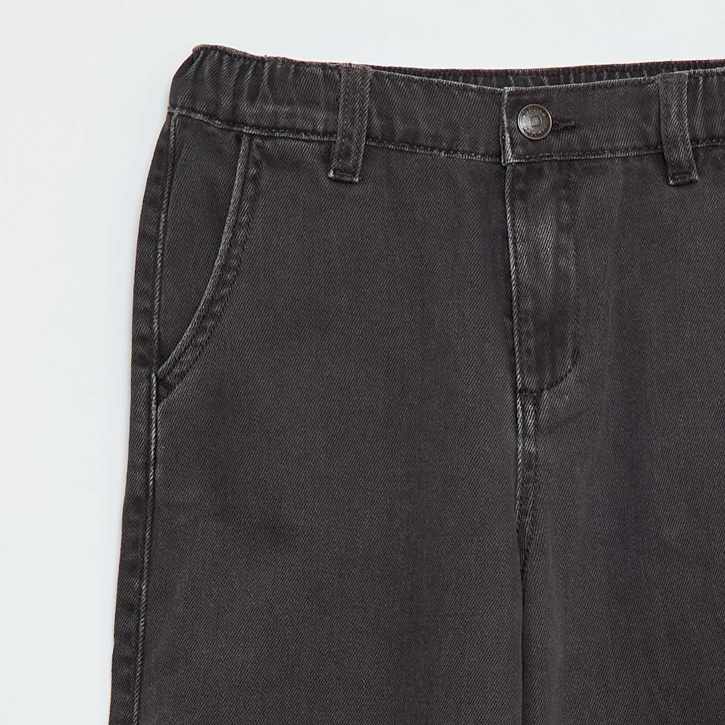 Pantalón jean / jean corte globo ancho NEGRO