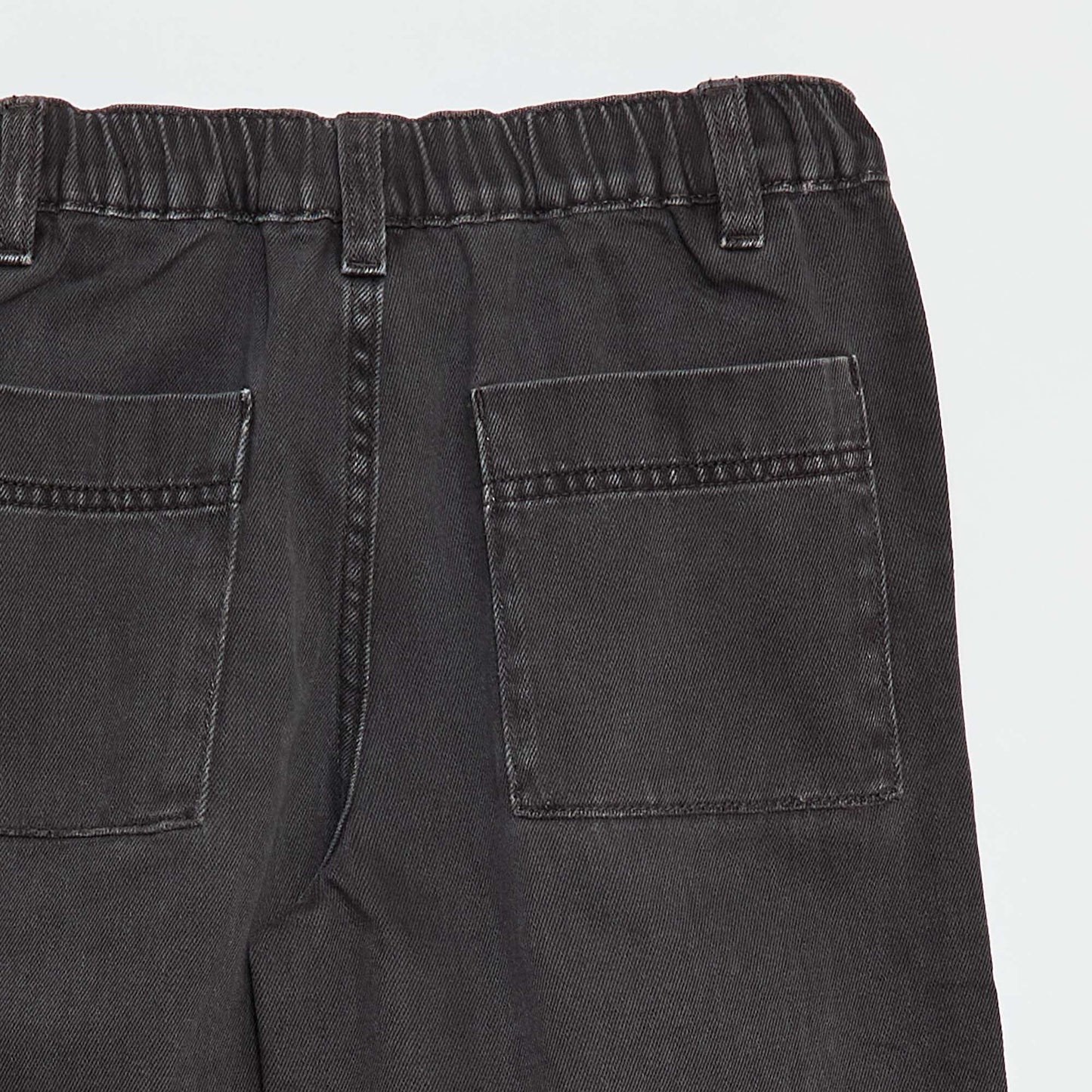 Pantalón jean / jean corte globo ancho NEGRO