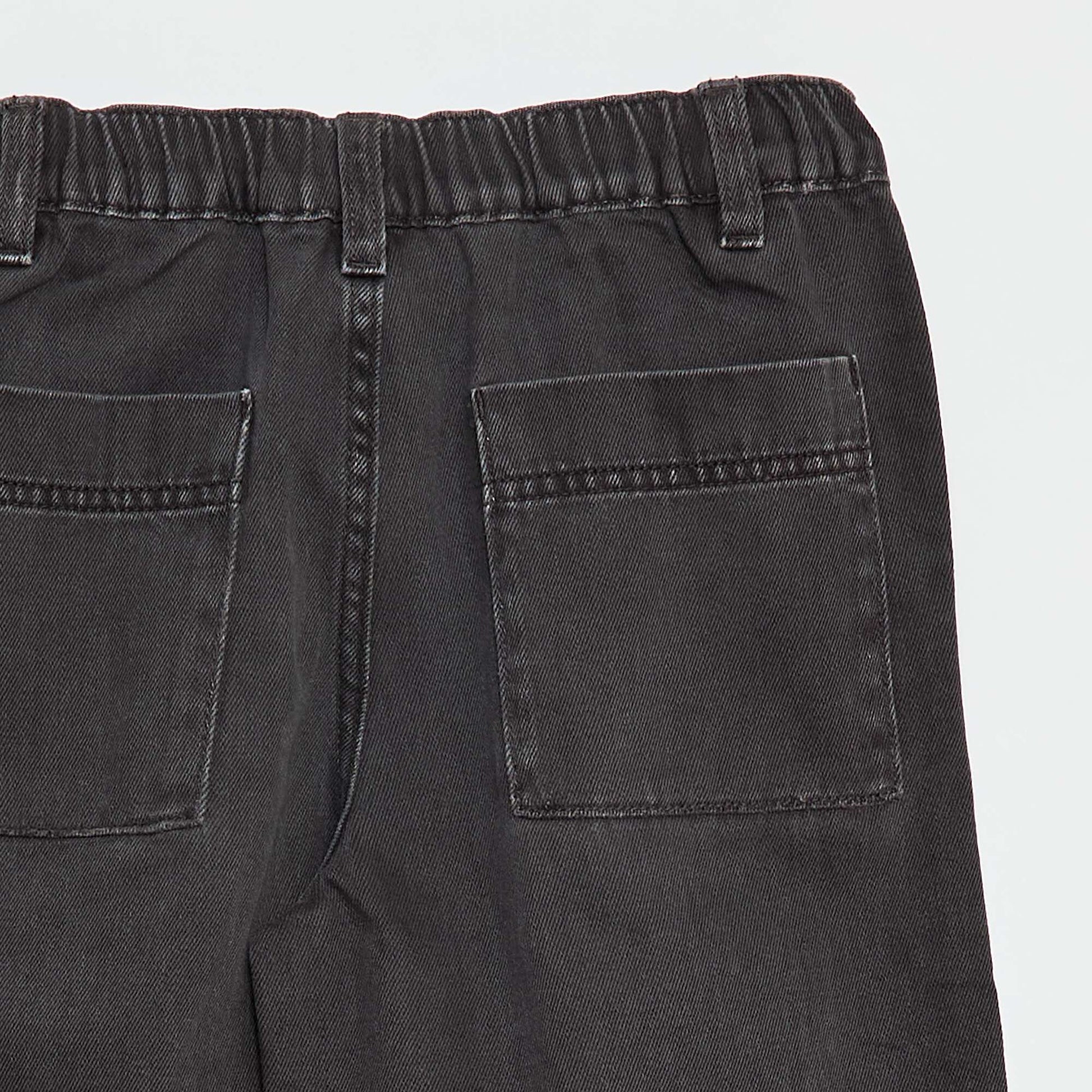 Pantalón jean / jean corte globo ancho NEGRO