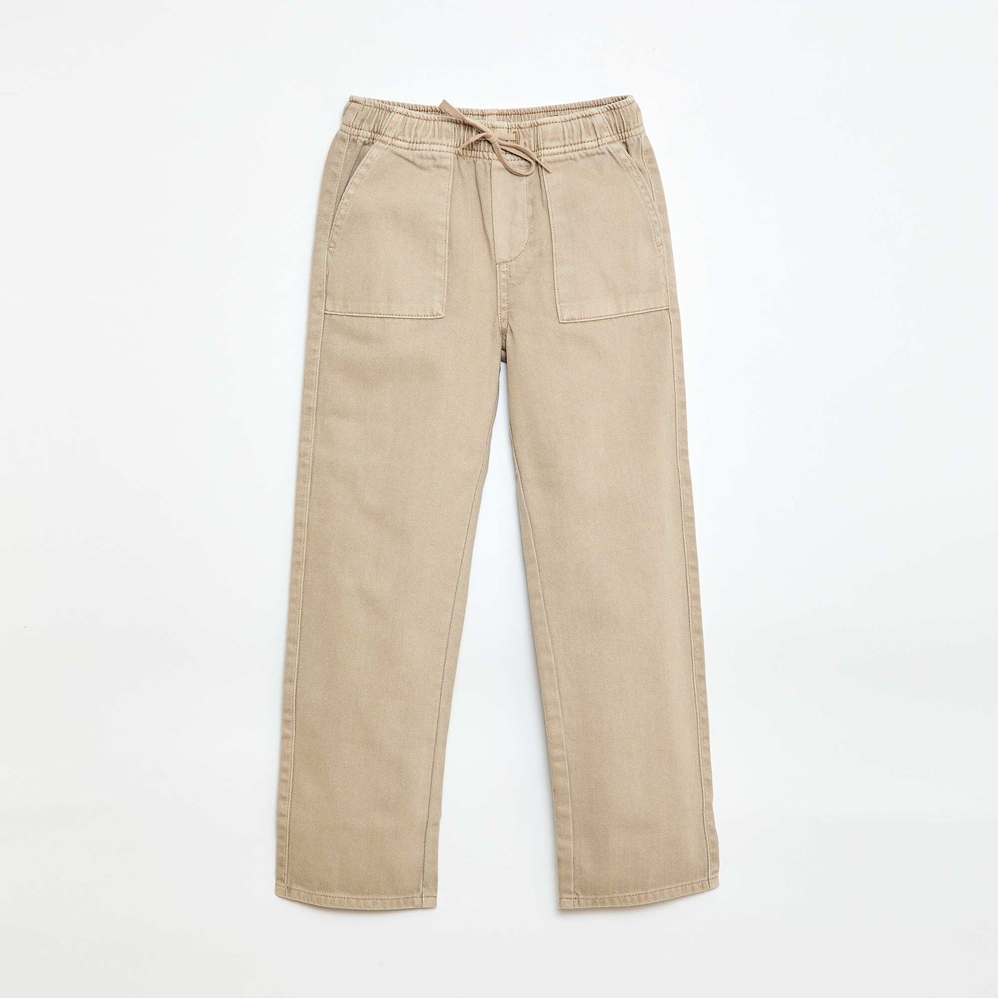 Jogger con cintura elástica y cordón ajustable BEIGE