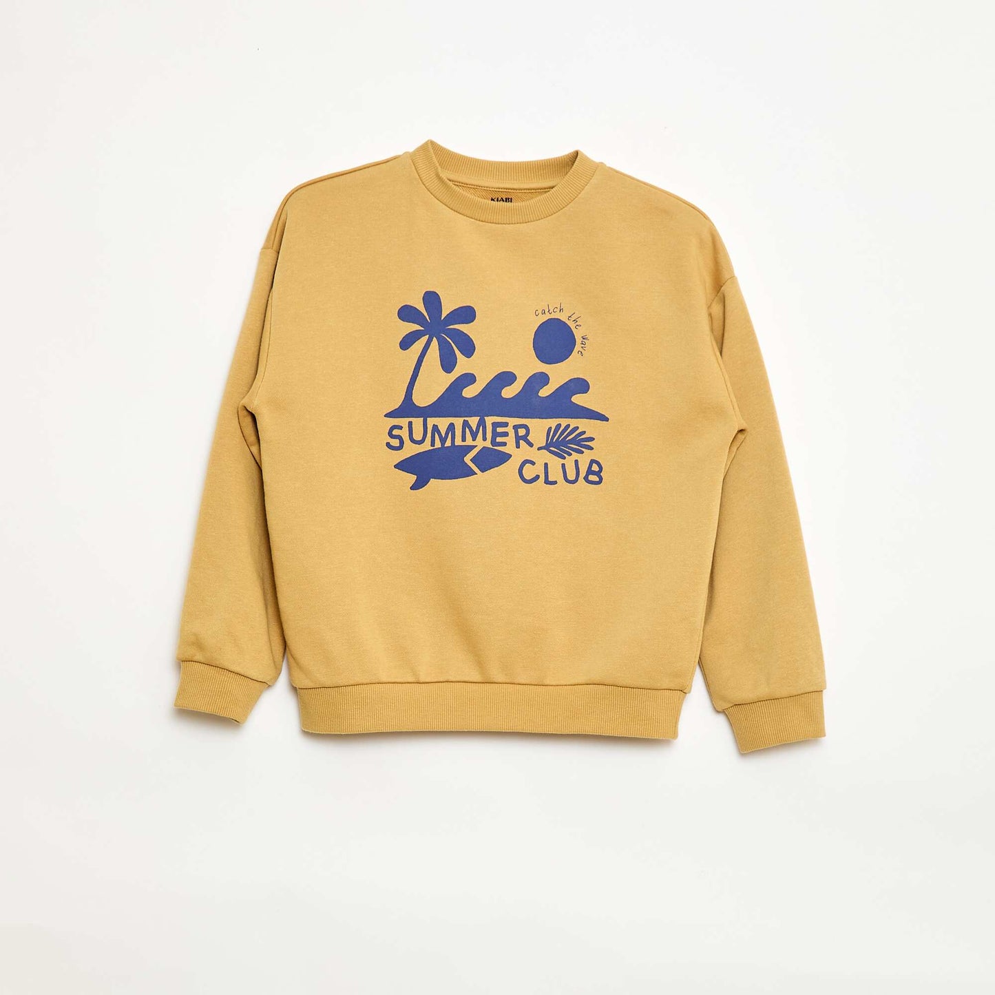 Buzo de cuello redondo estampada AMARILLO
