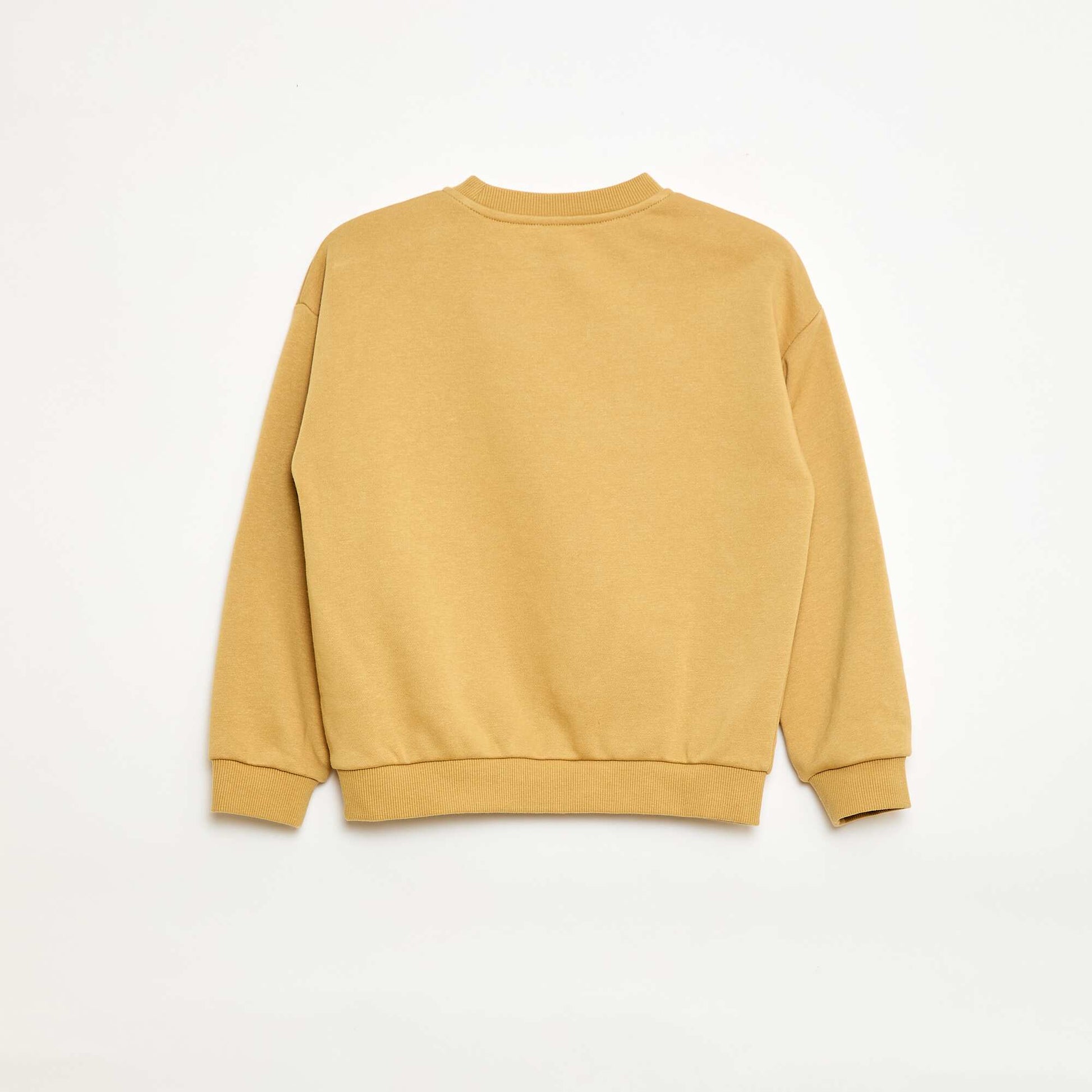 Buzo de cuello redondo estampada AMARILLO