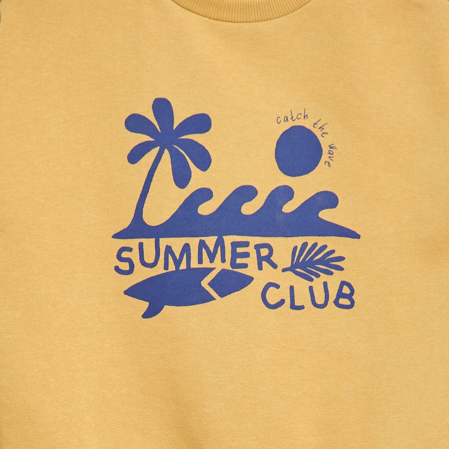 Buzo de cuello redondo estampada AMARILLO