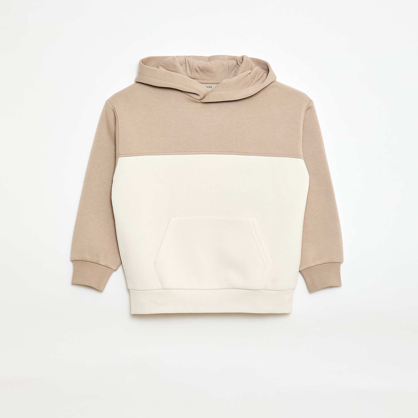 Buzo con capucha tipo canguro BEIGE