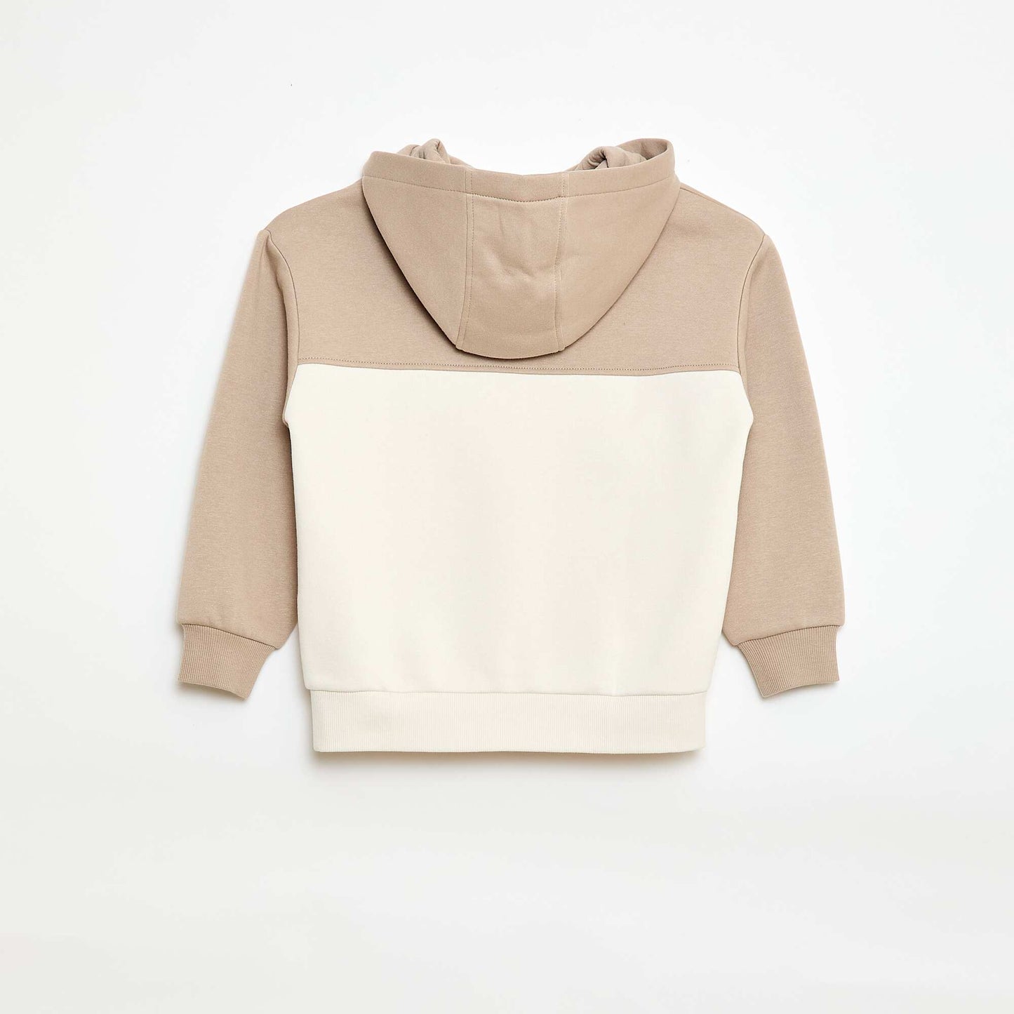 Buzo con capucha tipo canguro BEIGE