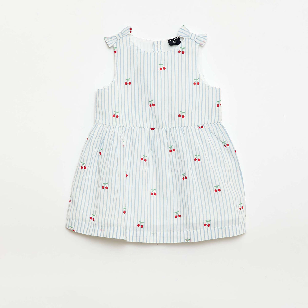 Vestido corte evasé sin mangas BLANCO