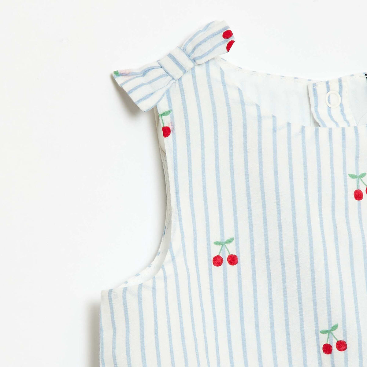 Vestido corte evasé sin mangas BLANCO