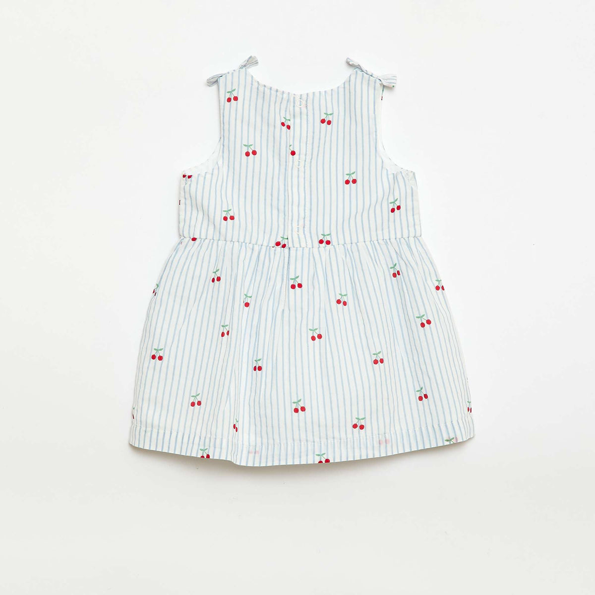 Vestido corte evasé sin mangas BLANCO