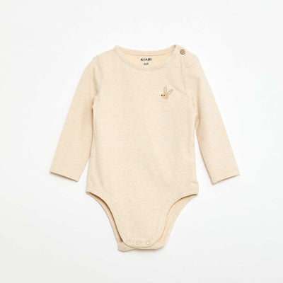 Body de manga larga - mixto BEIGE