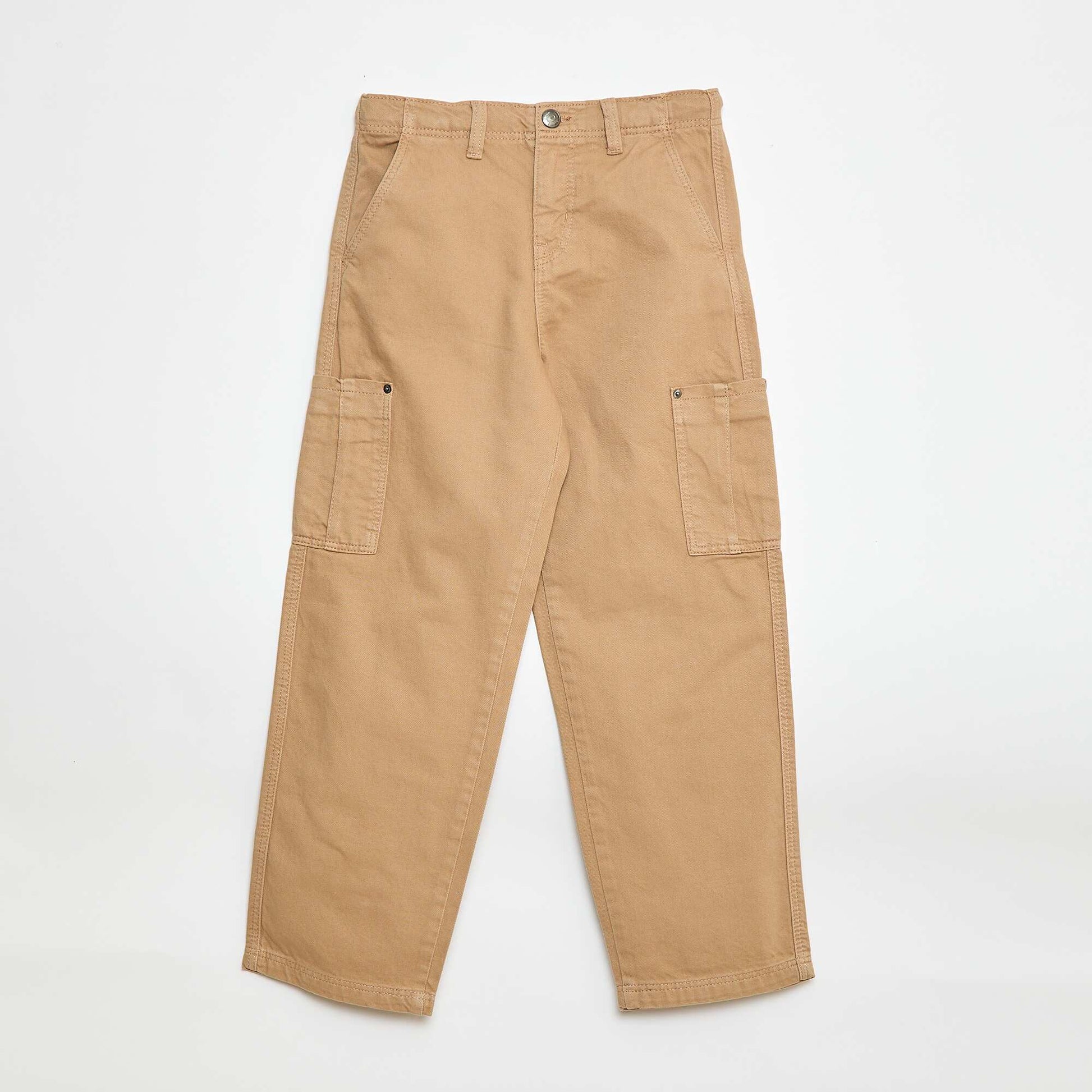 Pantalón multipoches liso BEIGE