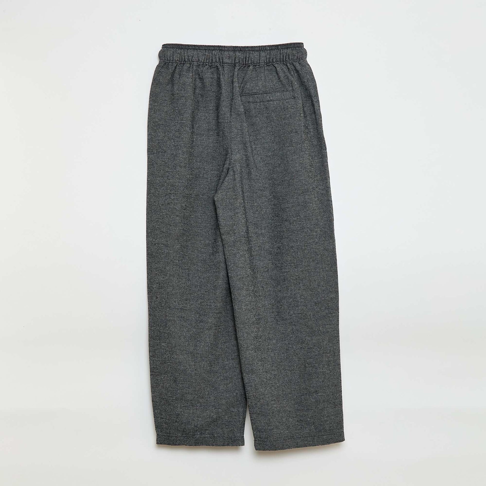 Pantalón corte jogger de franela GRIS