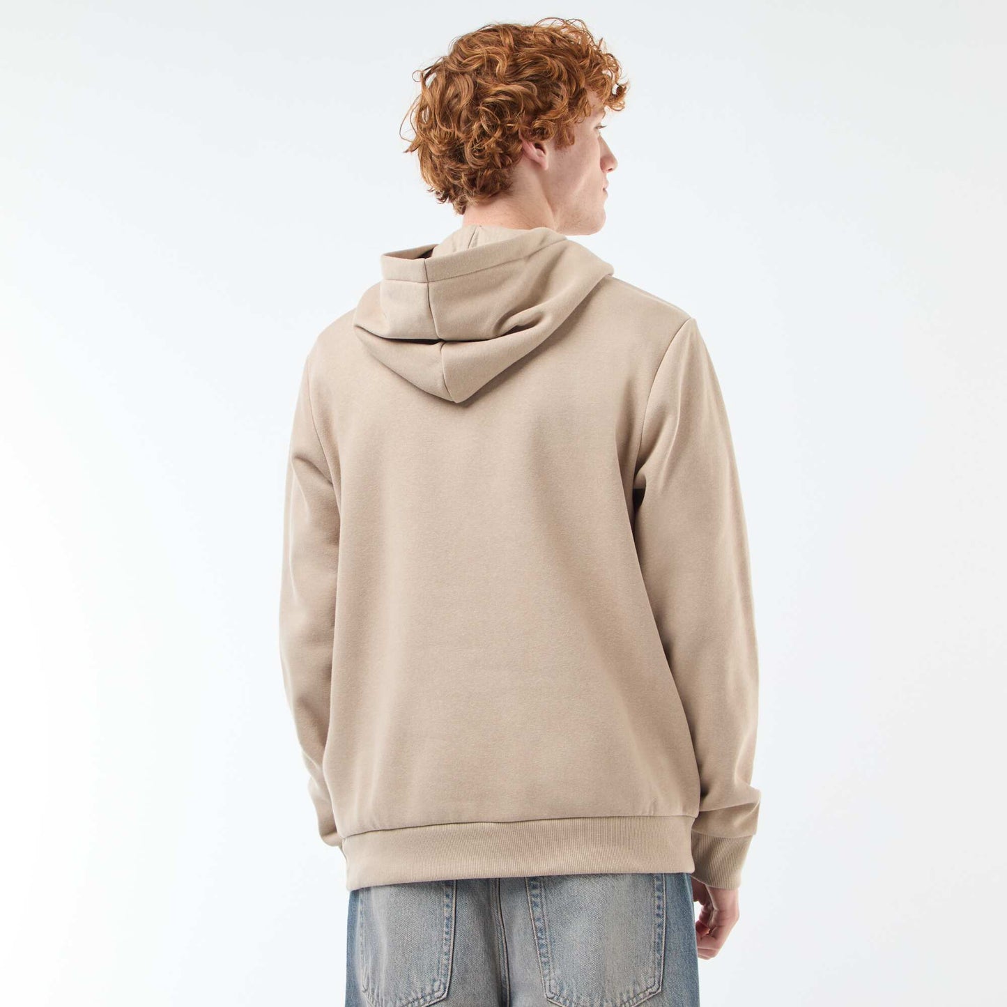Buzo de felpa con estampado BEIGE