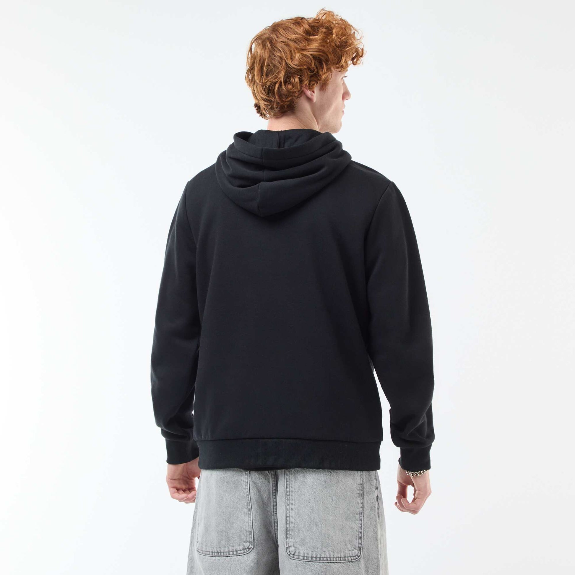 Buzo de felpa con estampado NEGRO