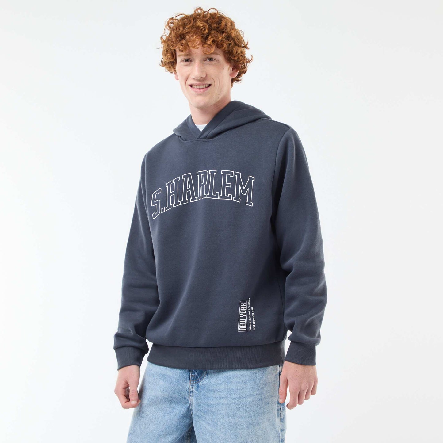 Buzo de felpa con estampado AZUL