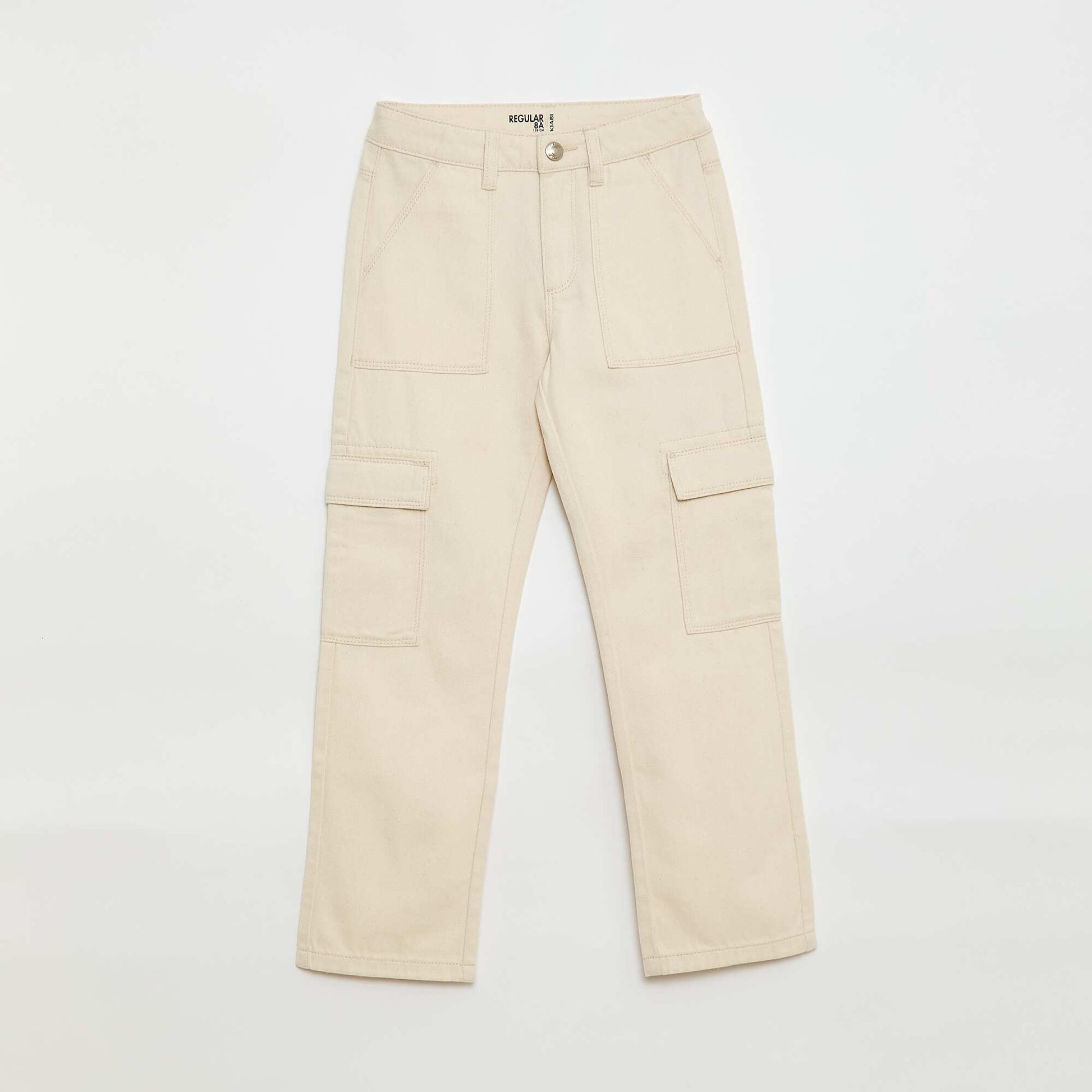 Pantalón jean multibolsillos BLANCO