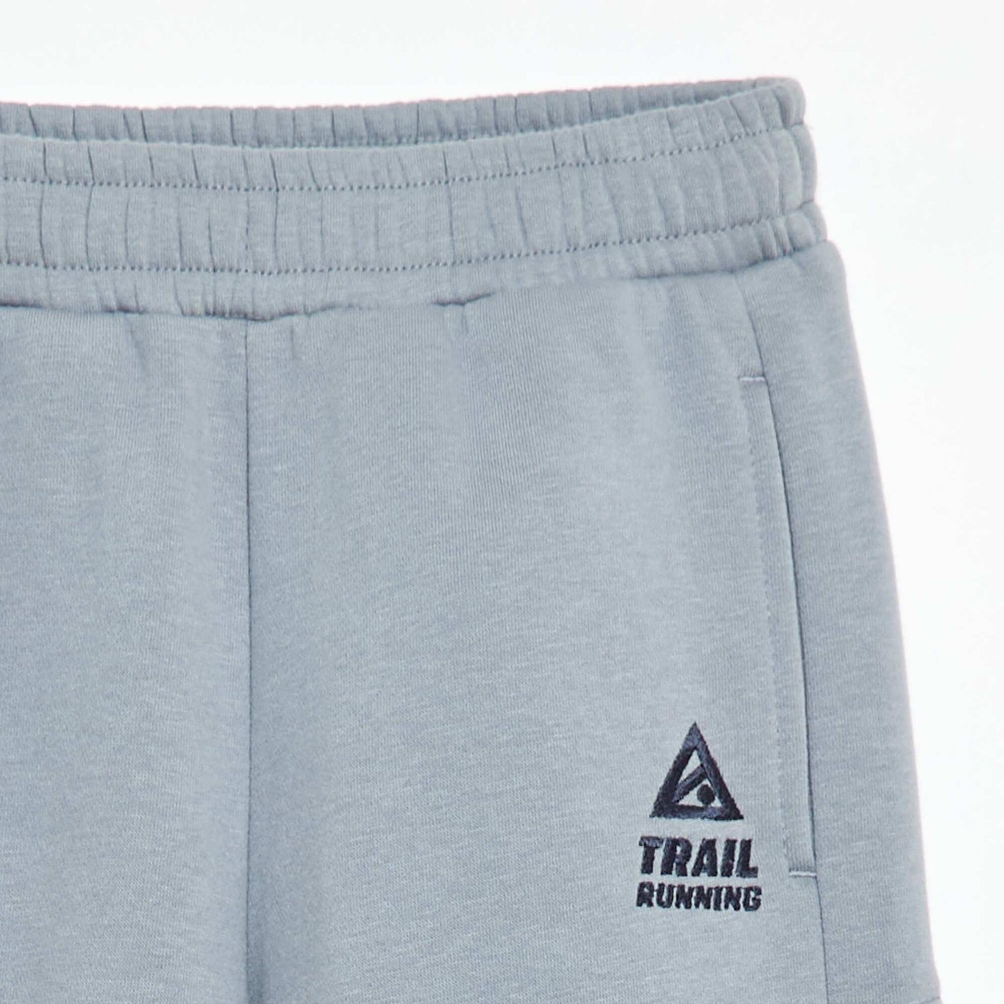Pantalón de chándal de felpa con bloques de color AZUL