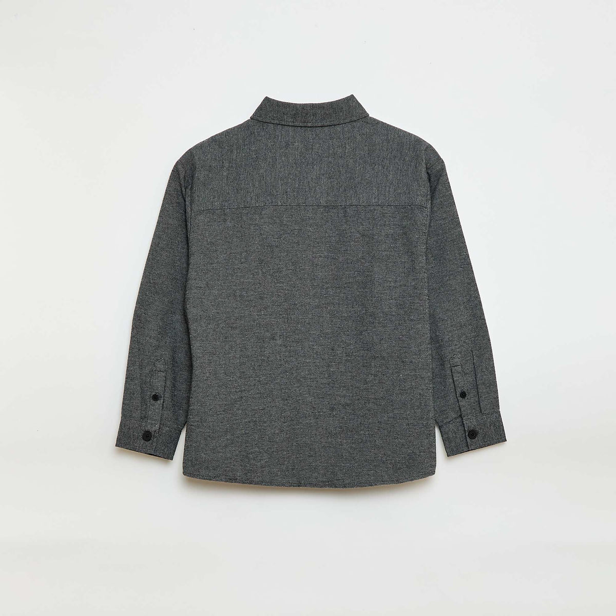 Camisa de franela lisa GRIS