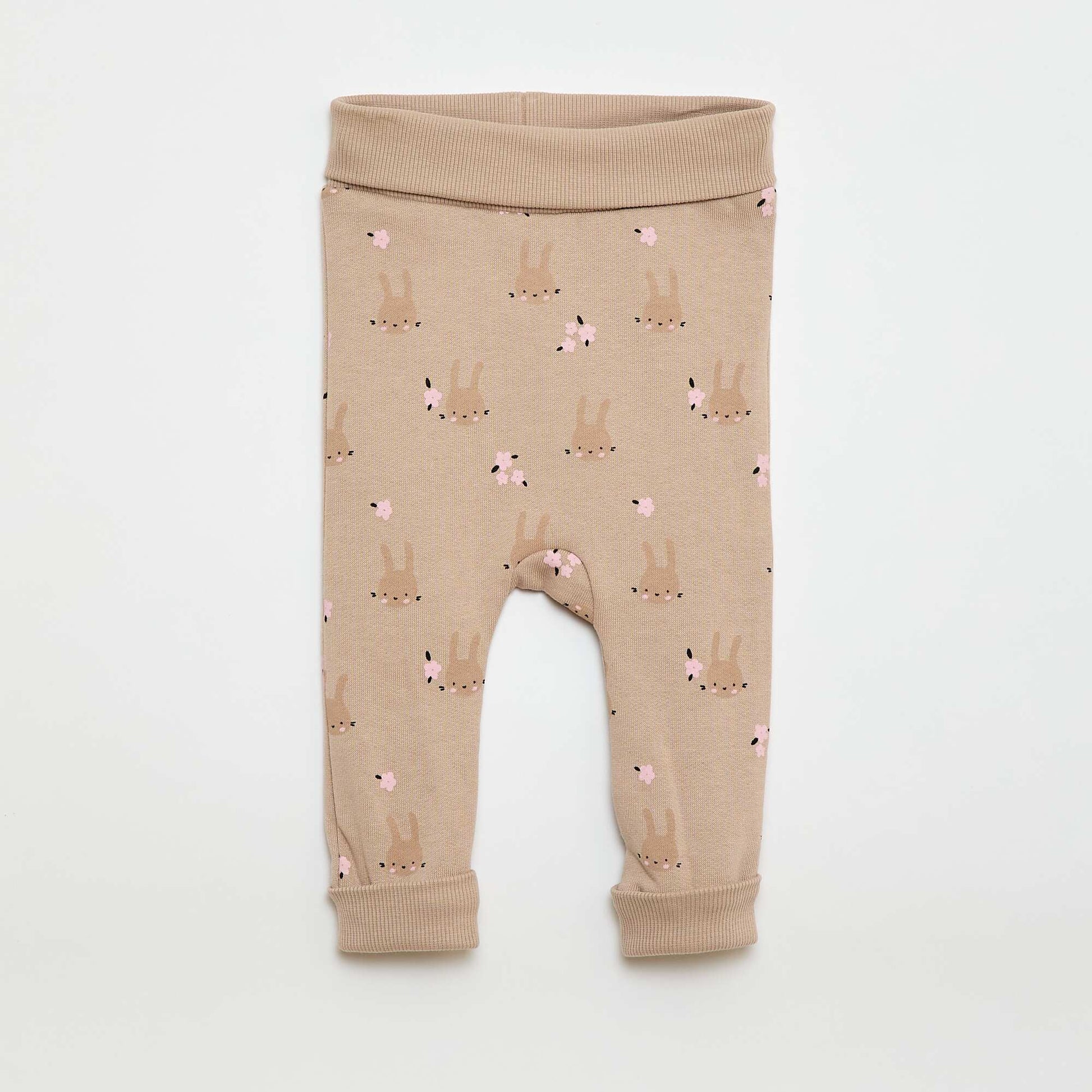 Conjunto de chándal buzo con volante + pantalón - 2 piezas BEIGE