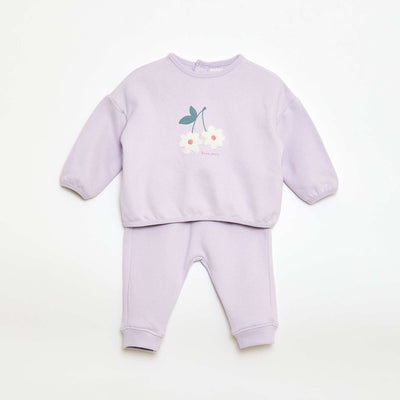 Conjunto buzo + pantalón de chándal fantasía PURPURA