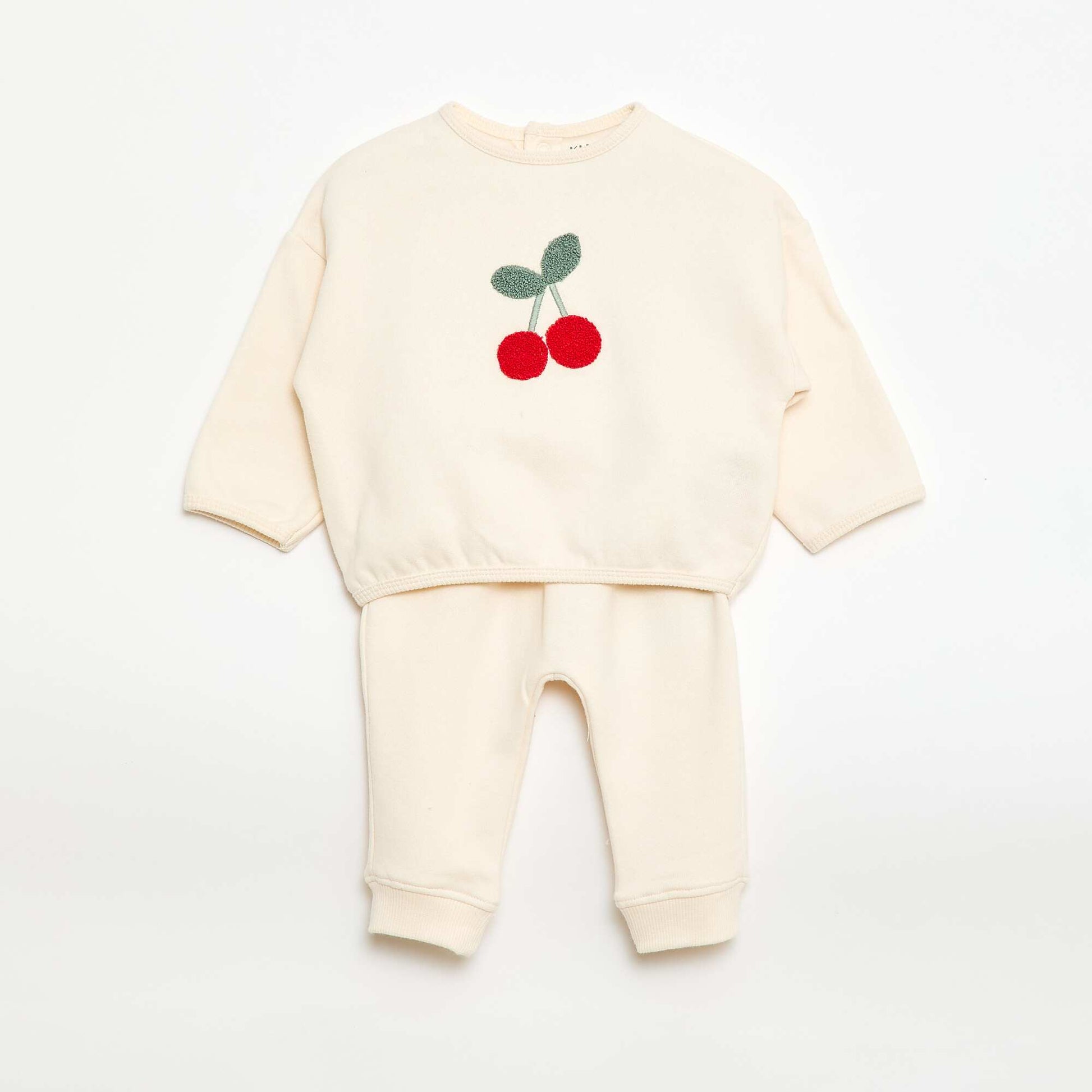 Conjunto buzo + pantalón de chándal fantasía BLANCO