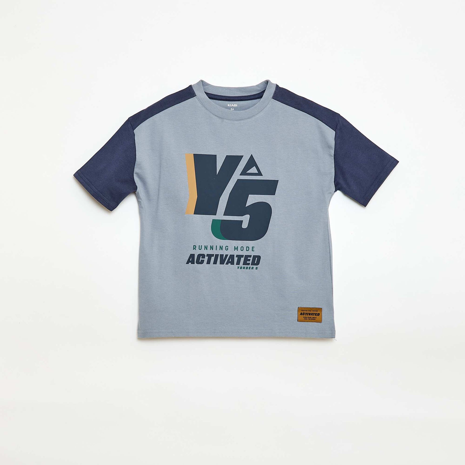 Camiseta oversize color block AZUL