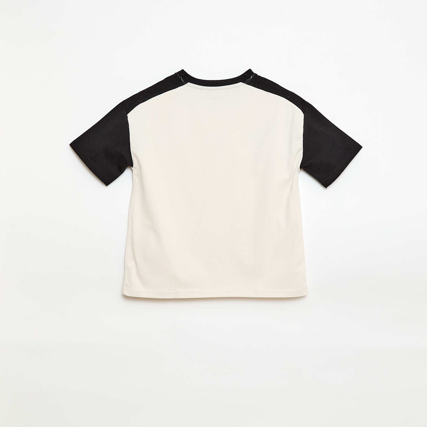 Camiseta oversize color block BLANCO
