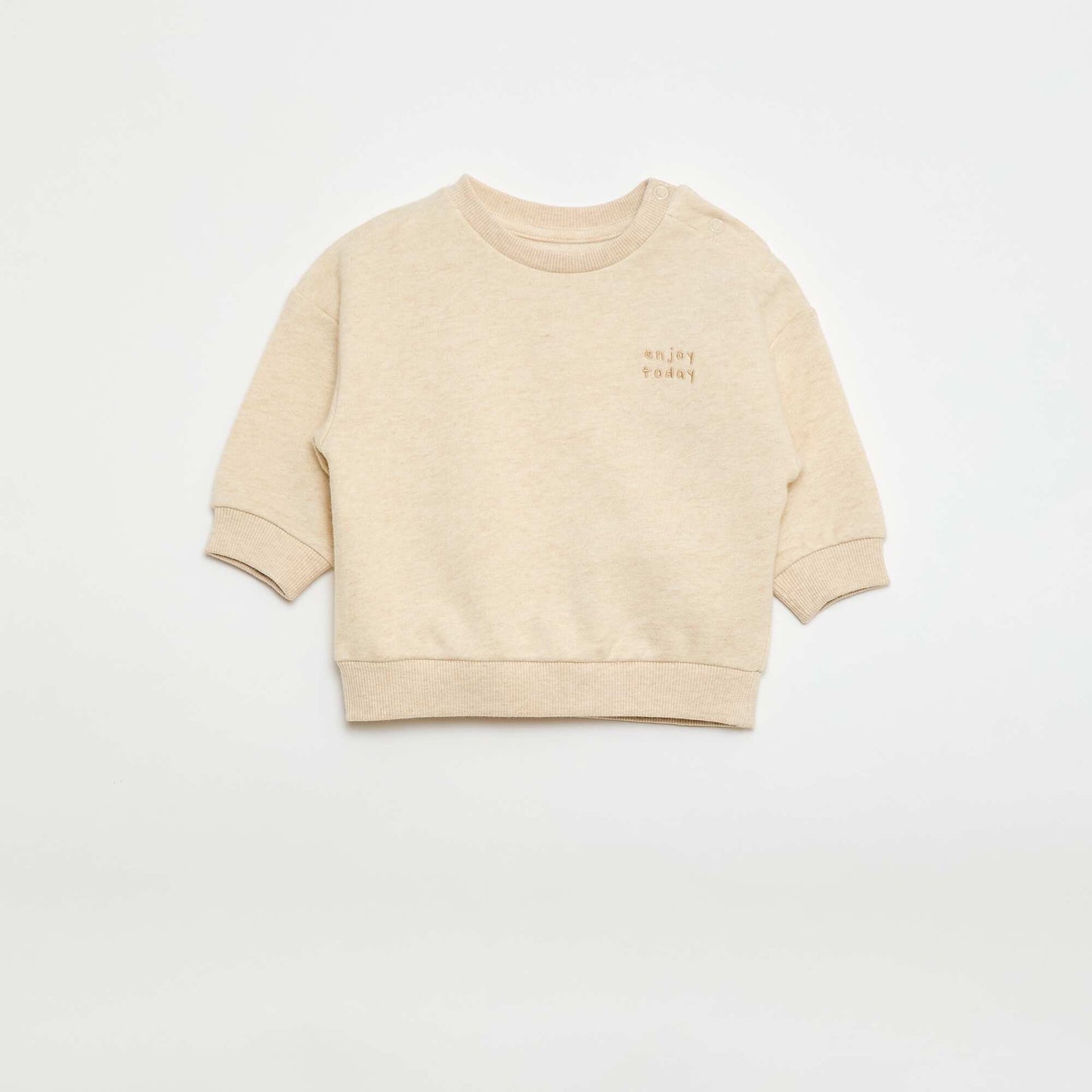Buzo jaspeada en felpa francesa BEIGE