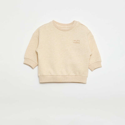 Buzo jaspeada en felpa francesa BEIGE
