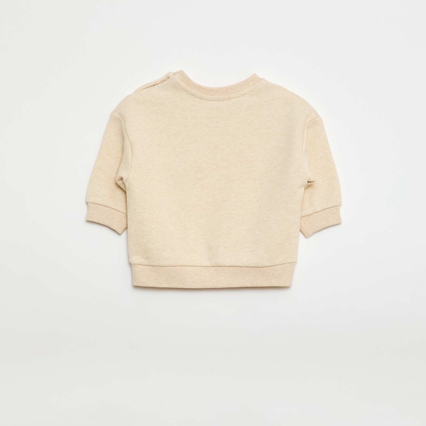 Buzo jaspeada en felpa francesa BEIGE
