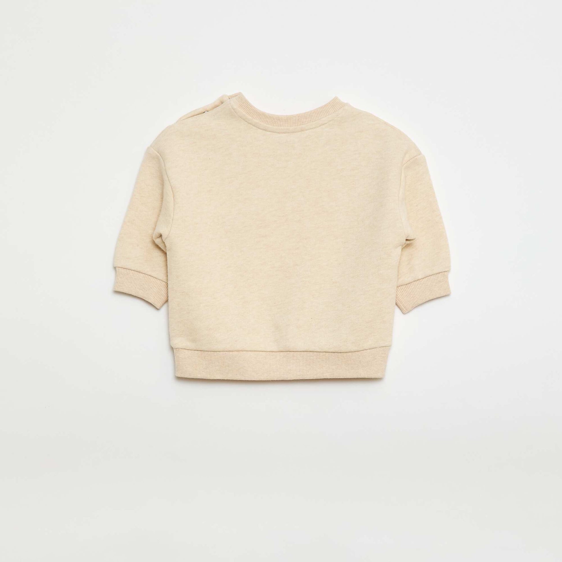 Buzo jaspeada en felpa francesa BEIGE