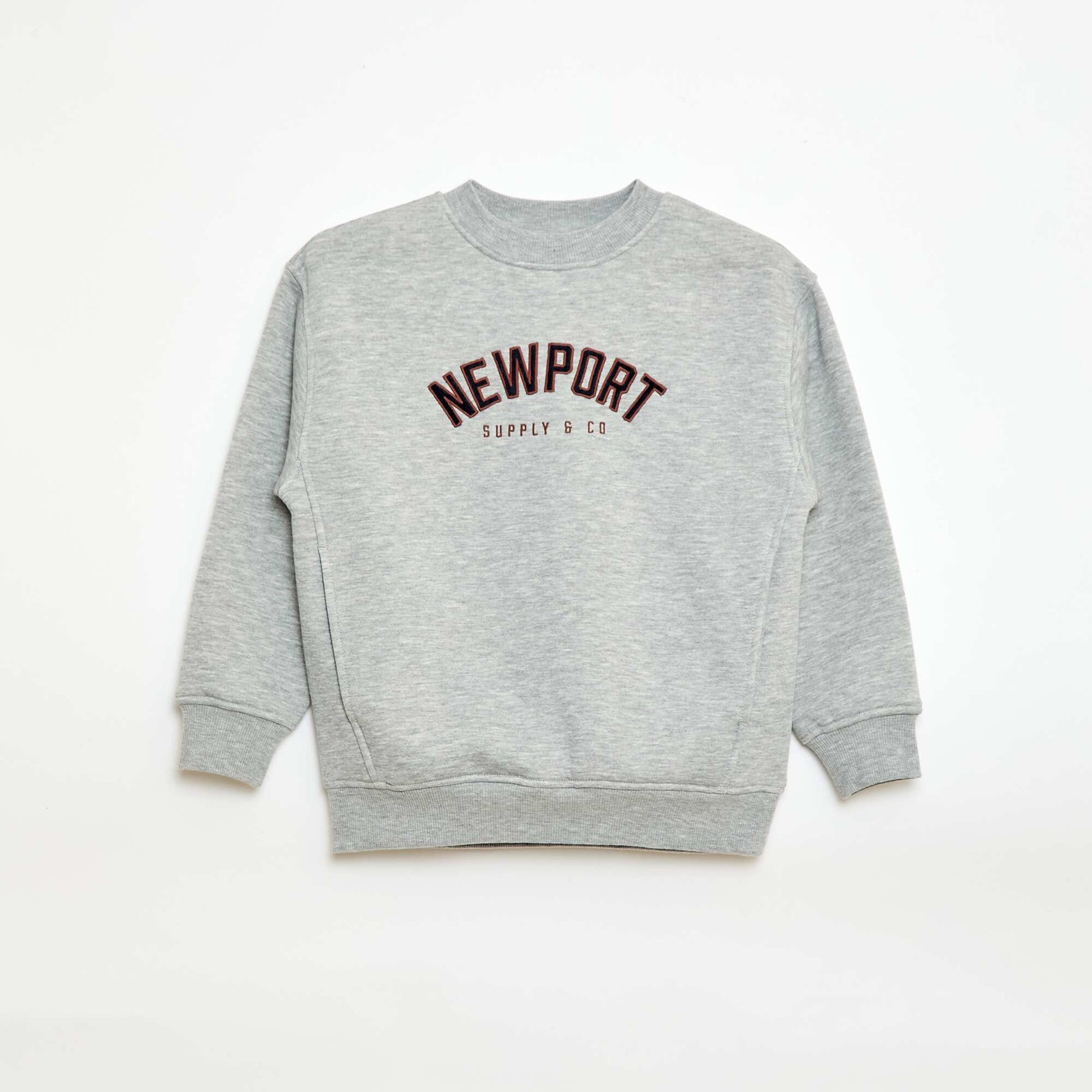 Buzo de felpa con estampado de terciopelo GRIS