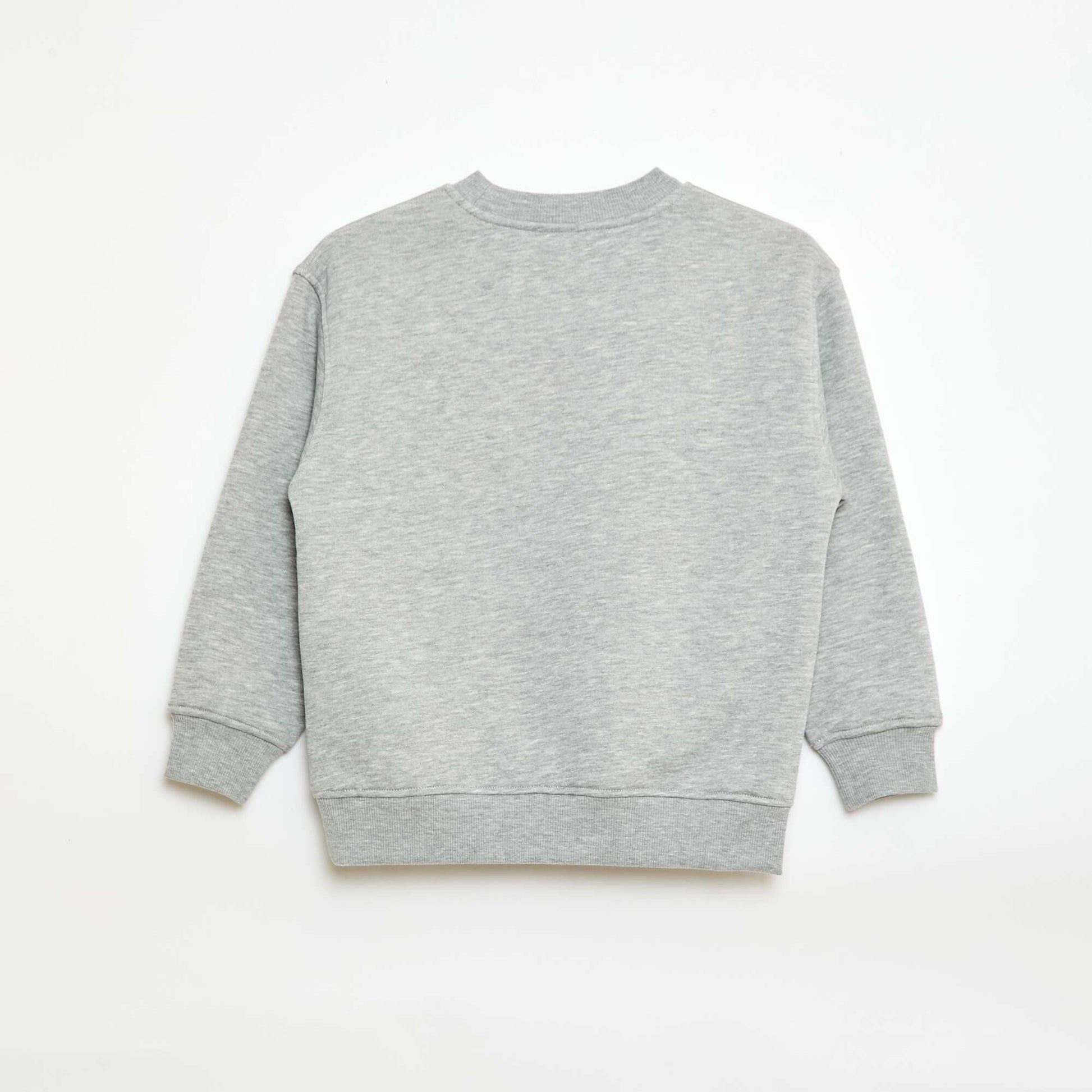 Buzo de felpa con estampado de terciopelo GRIS