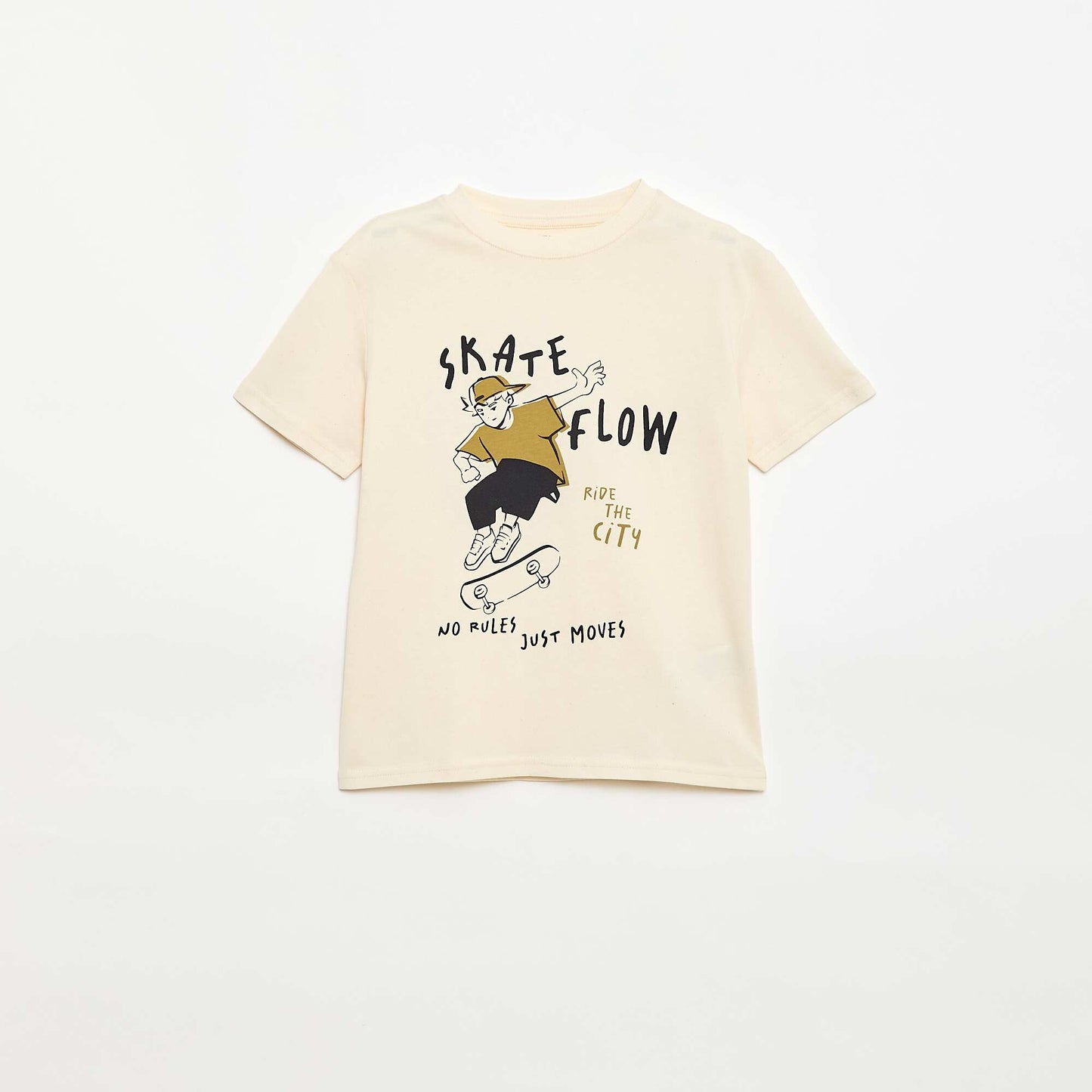 Camiseta de manga corta estampada BLANCO