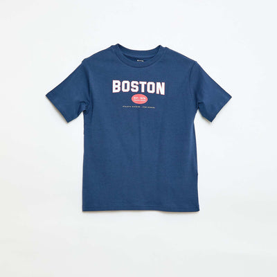 Camiseta de manga corta estampada AZUL
