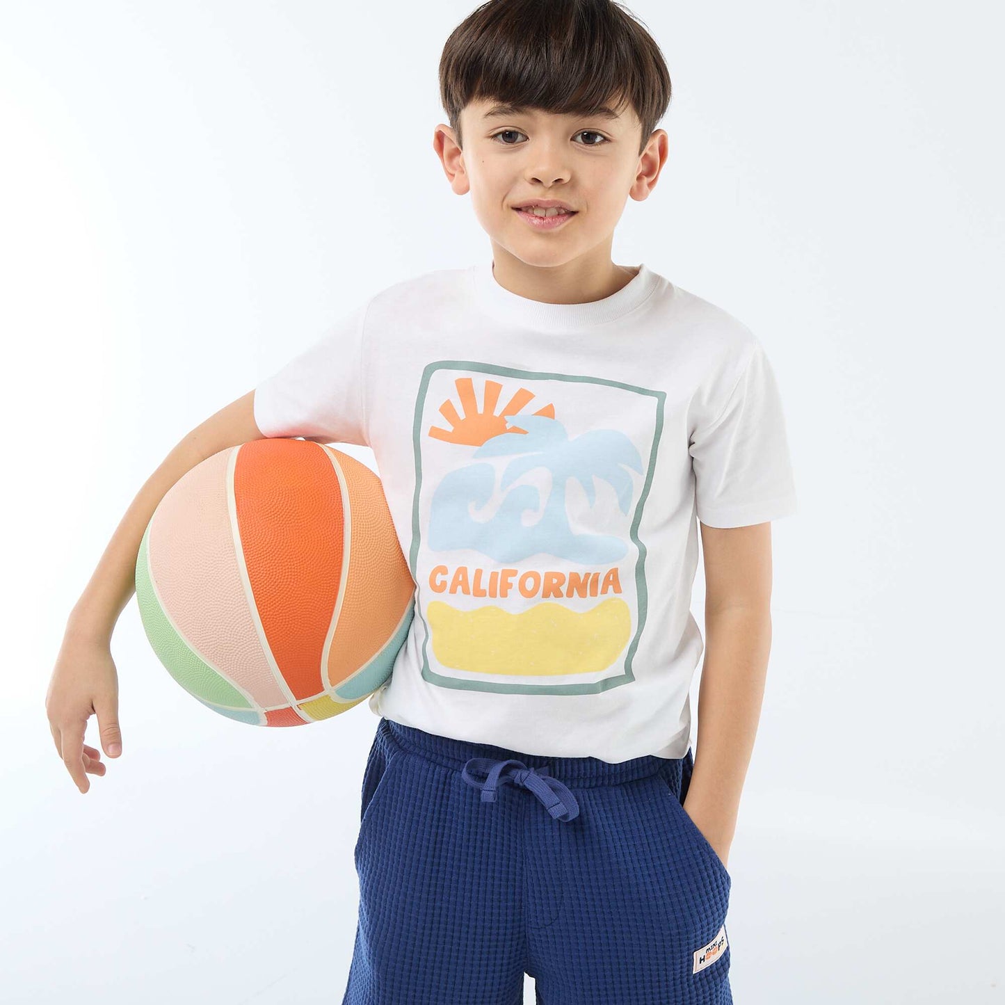 Camiseta de manga corta estampada BLANCO
