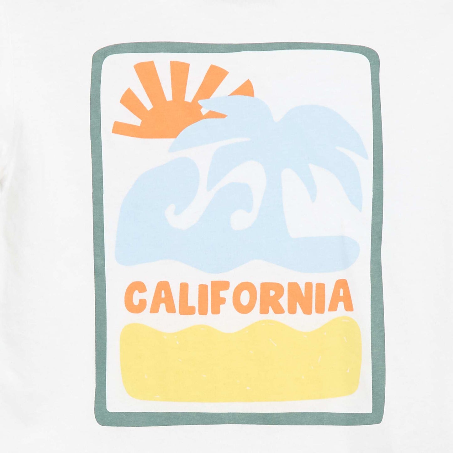 Camiseta de manga corta estampada BLANCO