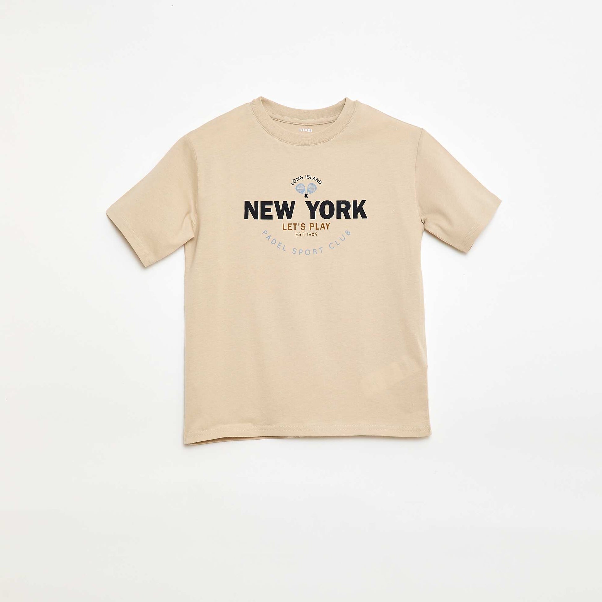 Camiseta de manga corta estampada BEIGE