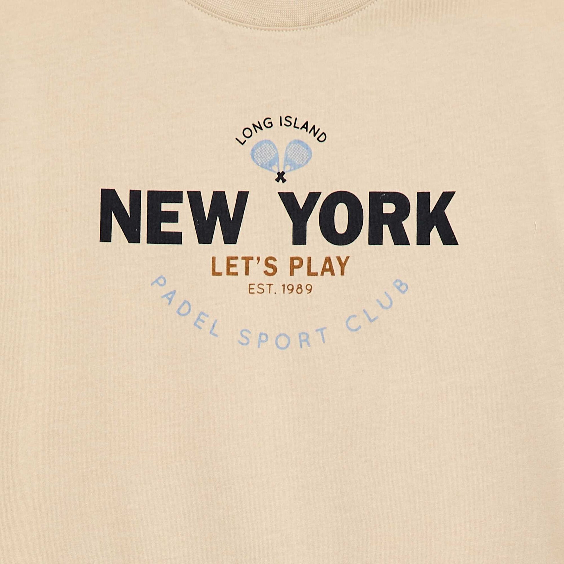 Camiseta de manga corta estampada BEIGE