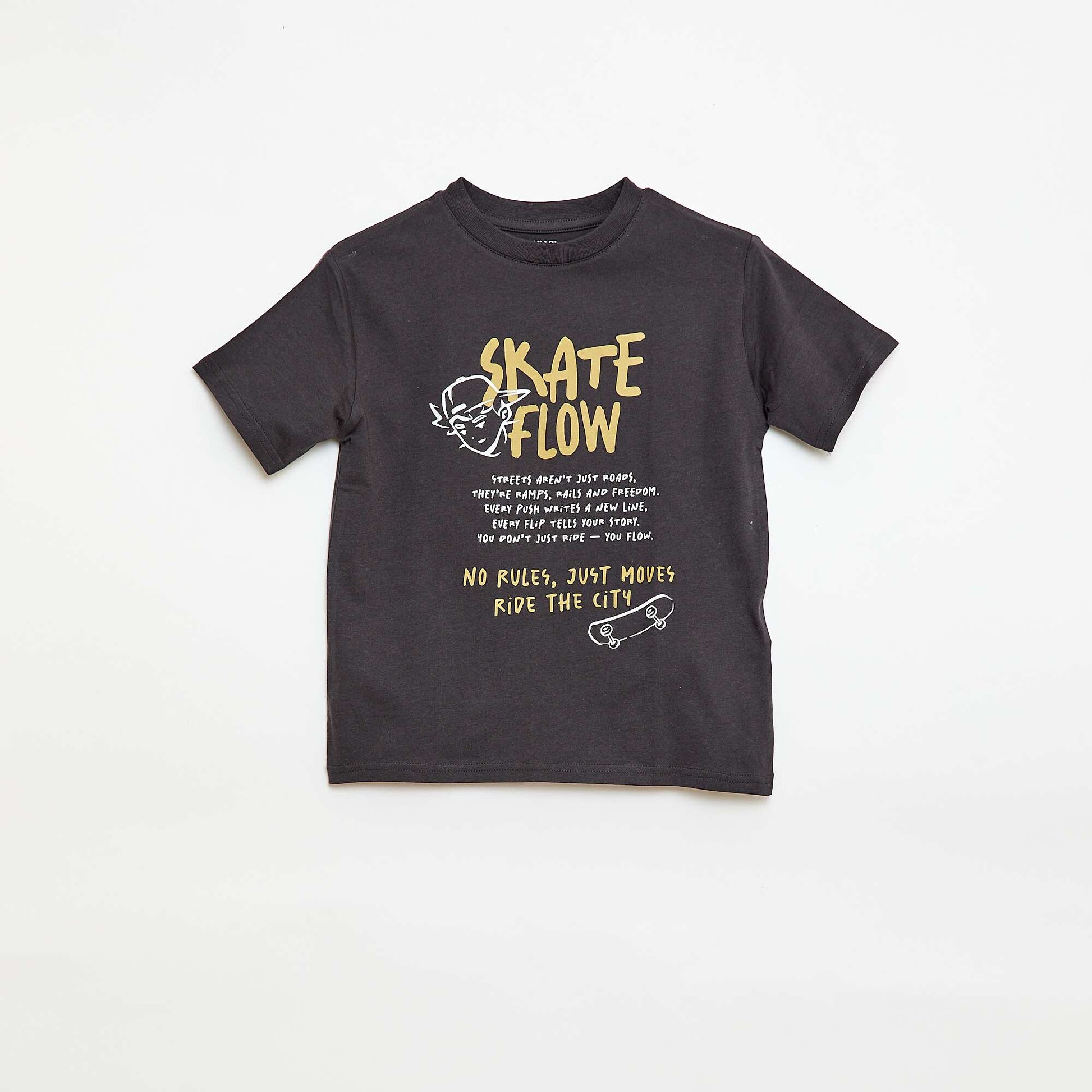 Camiseta de manga corta estampada GRIS