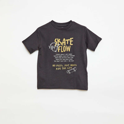 Camiseta de manga corta estampada GRIS