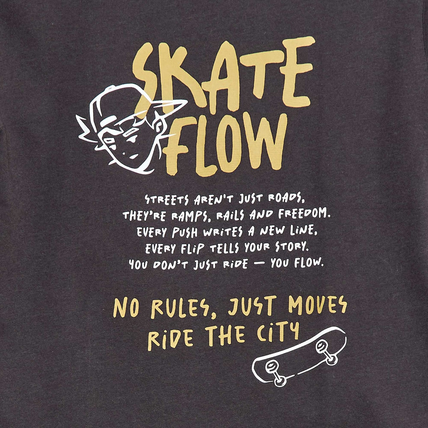 Camiseta de manga corta estampada GRIS