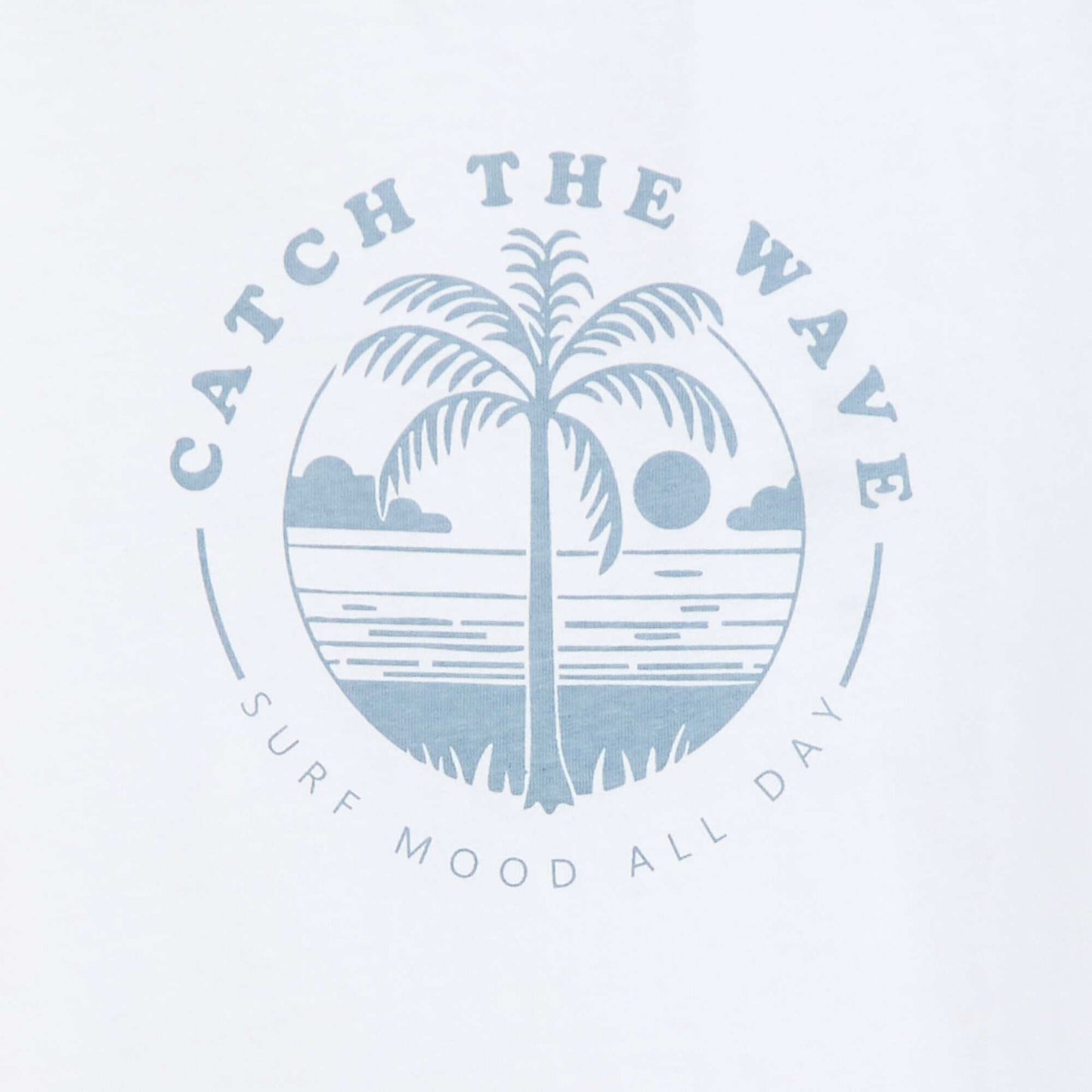 Camiseta estampada con mensaje BLANCO