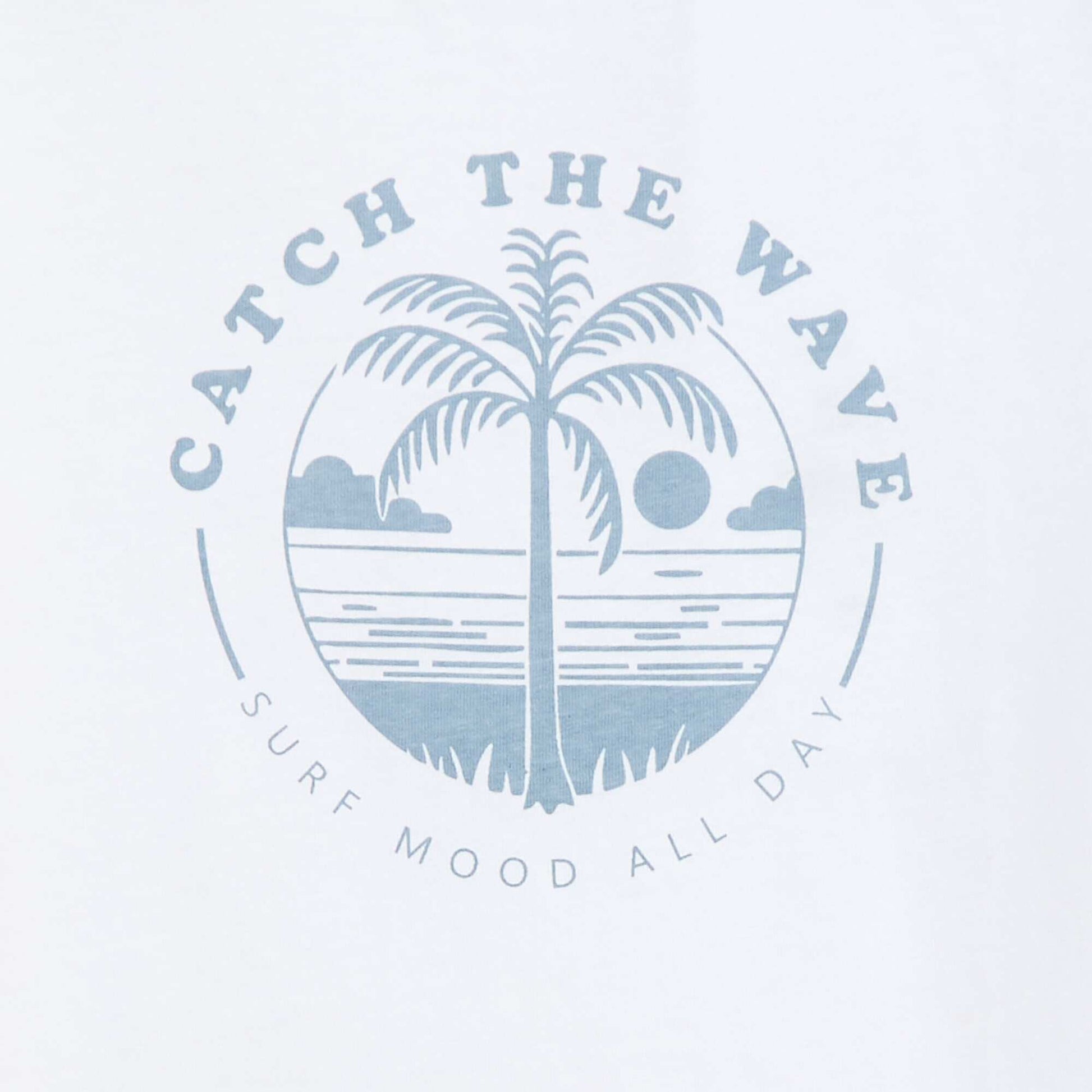 Camiseta estampada con mensaje BLANCO