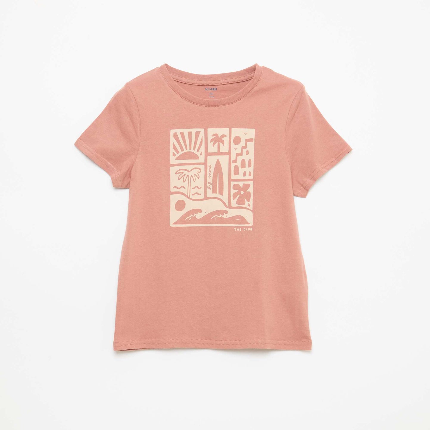 Camiseta estampada con mensaje ROJO