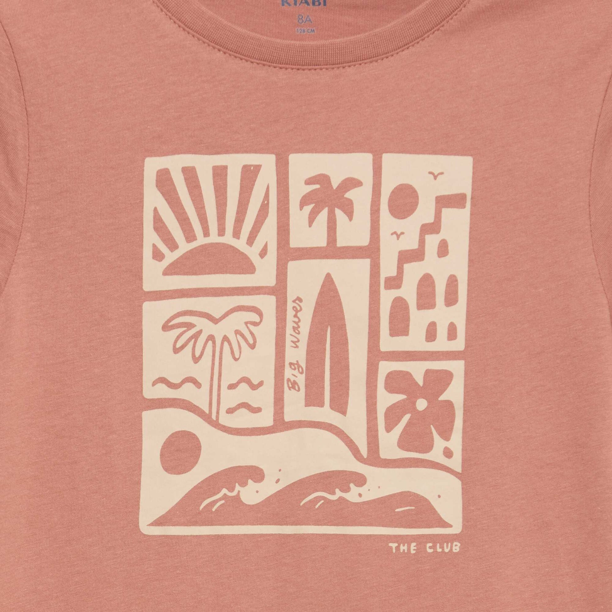 Camiseta estampada con mensaje ROJO