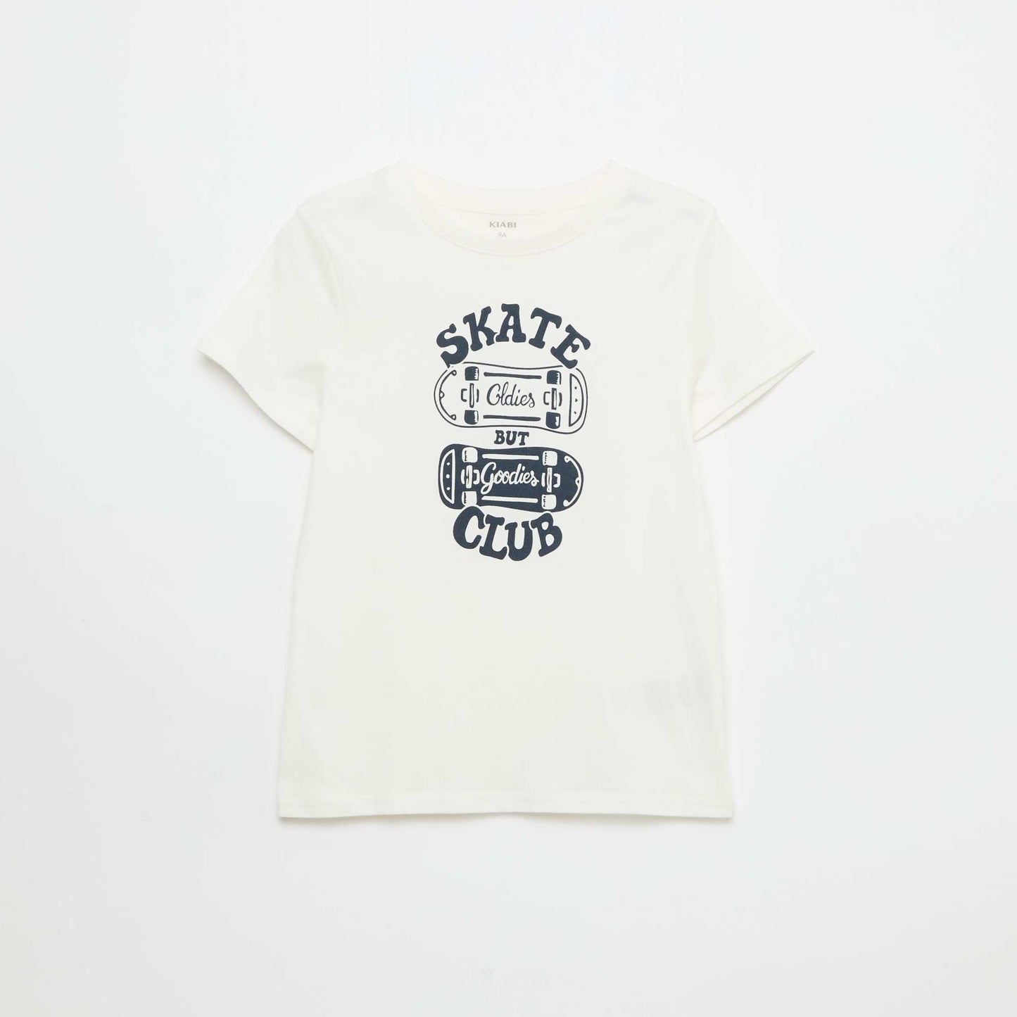 Camiseta estampada con mensaje BLANCO