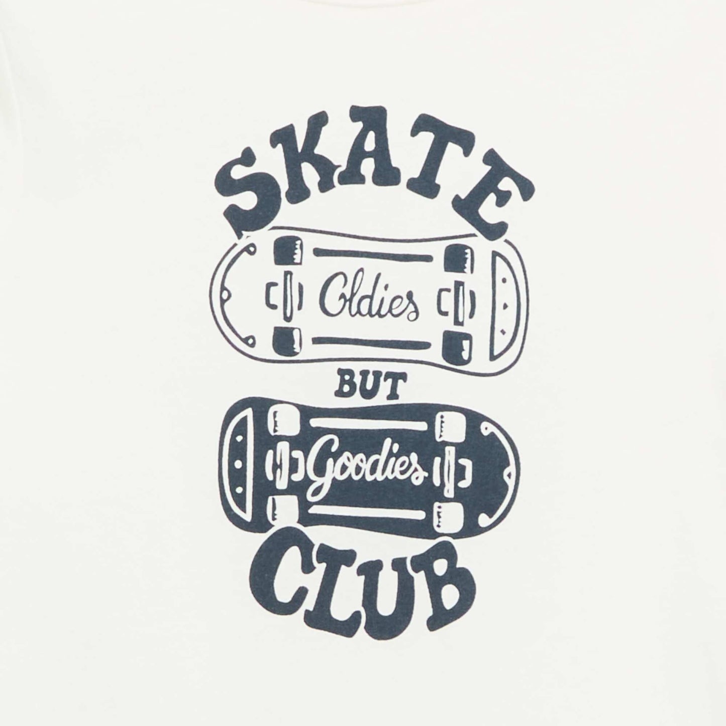 Camiseta estampada con mensaje BLANCO