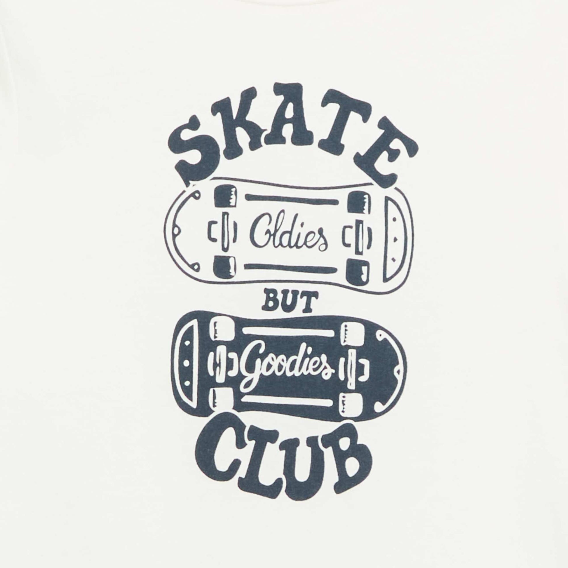 Camiseta estampada con mensaje BLANCO