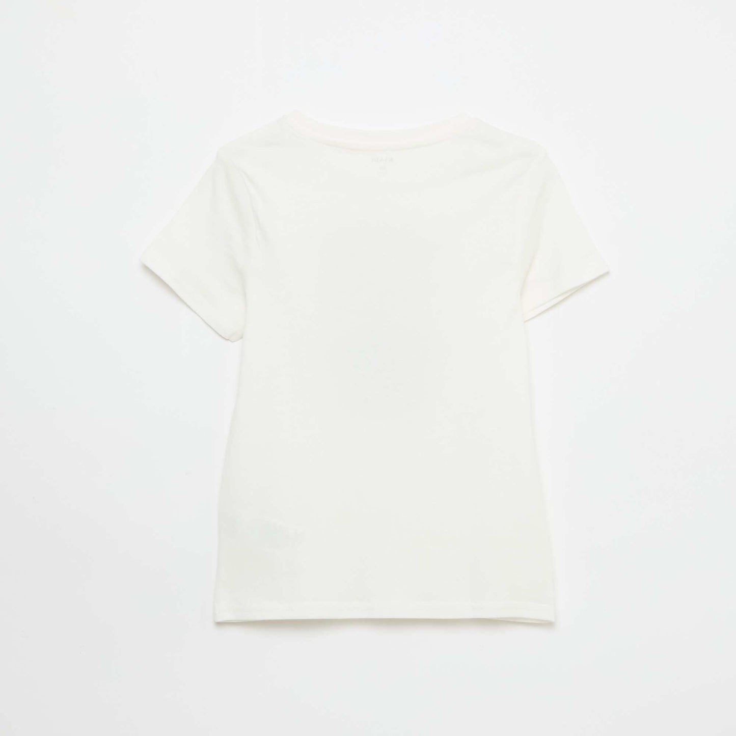 Camiseta estampada con mensaje BLANCO